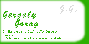 gergely gorog business card